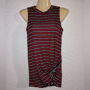 Love Fire Red Twist Front Tank Top